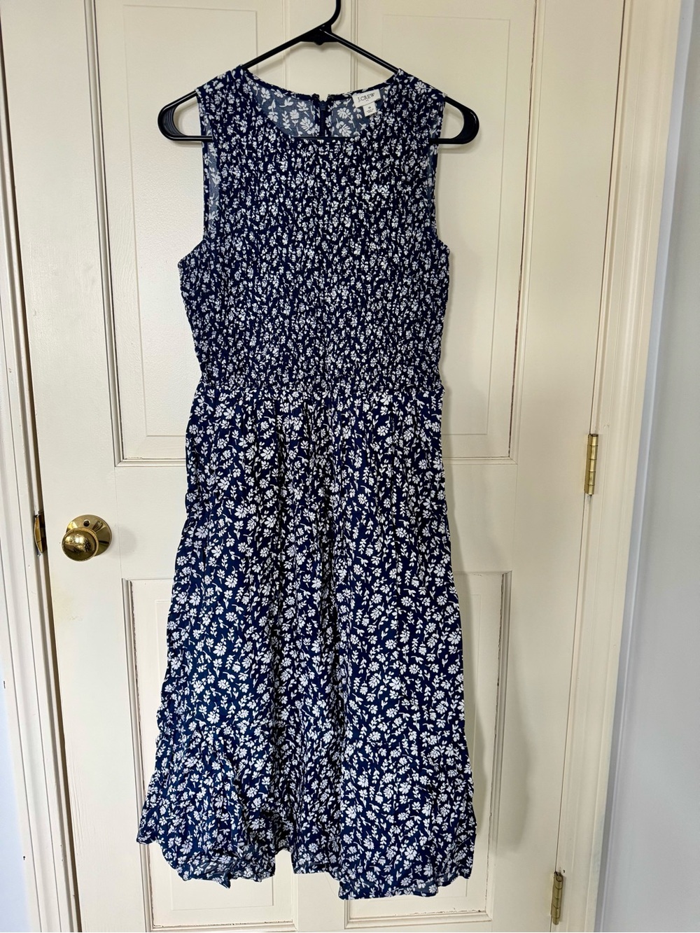J Crew Factory Floral Print Smocked Midi Dress, size Small